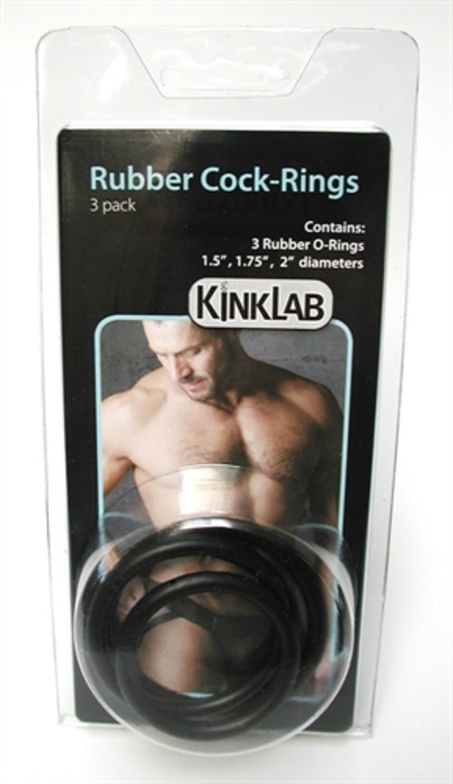 Rubber Cock Rings 3 Pack